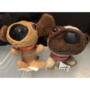 Vintage Mini Plush THE DOG McDonald's Stuffed Animal Happy Meal Toys Set Of Two